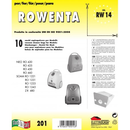 SACCHETTI PER ASPIRAPOLVERE ROWENTA