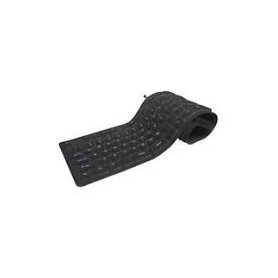 TASTIERA CON FILO USB PIEGHEVOLE IN GOMMA NERA