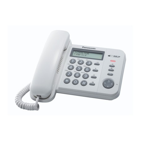 TELEFONO FISSO RUBRICA 50NUM DISPLAY LCD BIANCO