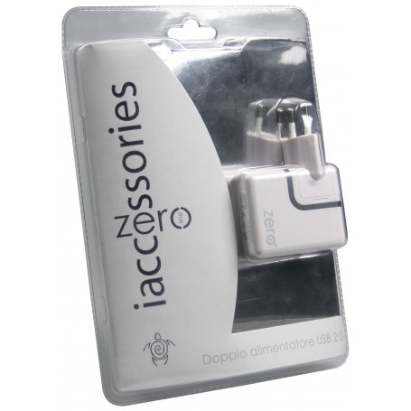 ALIMENTATORE USB DA CASA 2PORTE 2.1AH PER IPAD