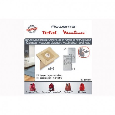 SACCHETTI PER ASPIRAPOLVERE ROWENTA SERIE COMPACT