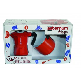 CAFFETTIERA SET ALLEGRA MILK&COFFEE RED