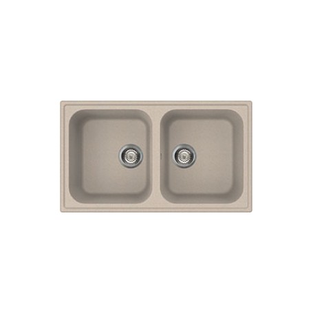 LAVELLO 2 VASCHE AVENA 86X50 PILETTE 3 1/2
