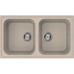 LAVELLO 2 VASCHE AVENA 86X50 PILETTE 3 1/2