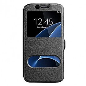 Custodia A Libro Per Samsung Galaxy S7 Edge Nera