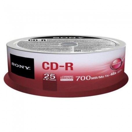 CD MASTERIZZABILE CD-R 80MINUTI 700MB 1X-48X 25PZ