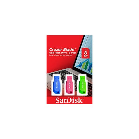 PENDRIVE 8GB USB 2.0 PACK TRIO