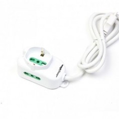 MULTIPRESA 3 POSTI 1 SCHUKO BIPASSO + 2 BIPASSO