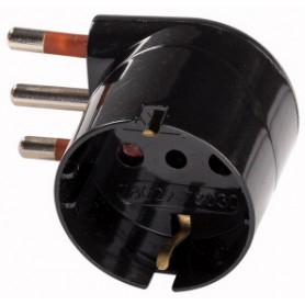 ADATTATORE SHUKO 90G 10A 2P+T NERO