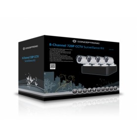 DVR RECORDER A 8 CH 720P 1TB + 4 VIDEOCAMERE 720P