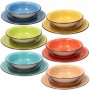 SERVIZIO PIATTI DA TAVOLA 18PZ MULTICOLOR