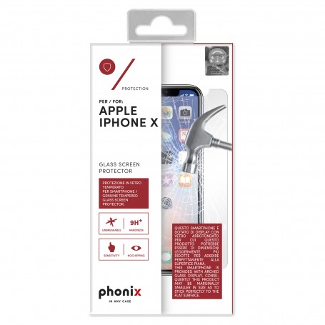 PELLICOLA IN VETRO TEMPERATO PER IPHONE X