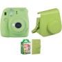 FOTOCAMERA ISTANTANEA MINI 9+CUSTODIA+10 POSE LIME