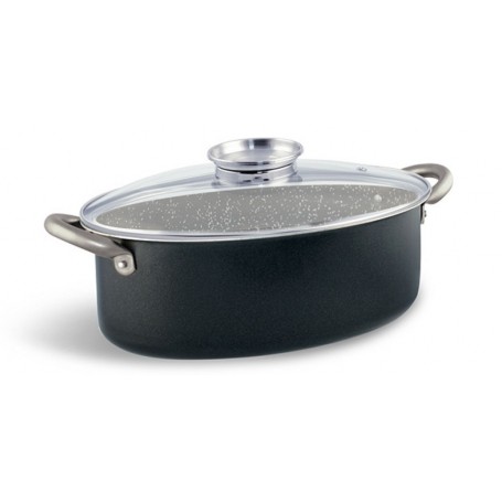 PENTOLA DA 32CM IN ACCIAIO INOX MINERALI IN PIETRA