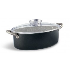 PENTOLA DA 32CM IN ACCIAIO INOX MINERALI IN PIETRA