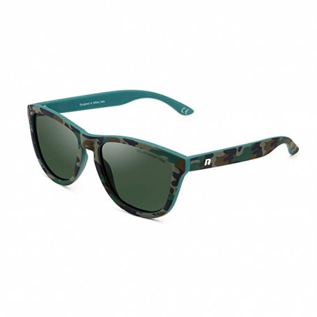 OCCHIALI DA SOLE AZZURRO/CAMOUFLAGE BLU + SPECCHIA