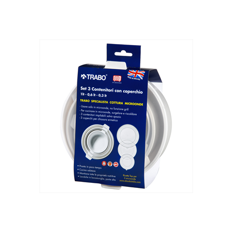 SET 3 CONTENITORI PER MICROONDE