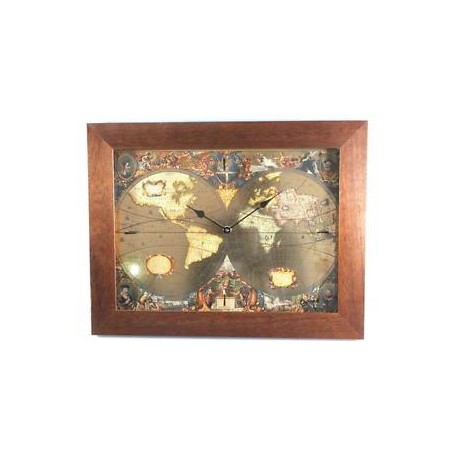 OROLOGIO DA PARETE IN LEGNO NOCE CON STAMPA