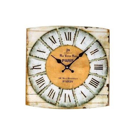 OROLOGIO DA PARETE IN VETRO QUADRATO 34X34CM