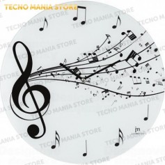 OROLOGIO DA PARETE IN VETRO TONDO 33CM