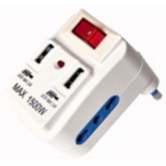 PRESA MULTIPLA 2POSTI 10A PIÙ DUE USB 2,4A