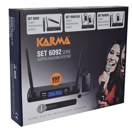 RADIOMICROFONO WHF WIRELESS CON DOPPIO MICROFONO