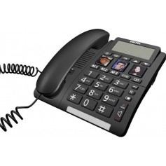 TELEFONO FISSO CON TELECOMANDO SOS AMPIO DISPLAY