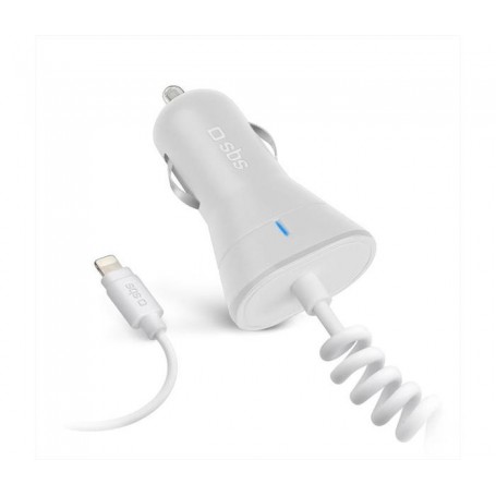 CARICATORE AUTO CON CONNETTORE LIGHTNING DA 2100MA