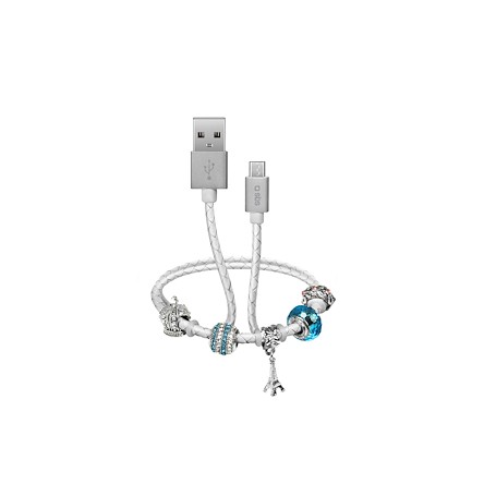CAVO DATI USB 2.0 A MICRO USB CON PENDENTI BLU