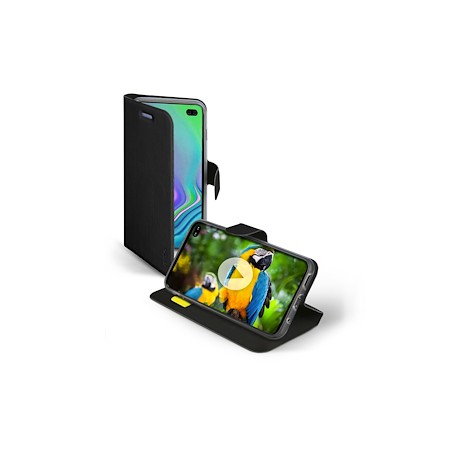 CUSTODIA A LIBRO PER SAMSUNG GALAXY S10 PLUS NERA