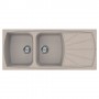 LAVELLO 2 VASCHE AVENA 116X50 CON SCOLATURA REVERS