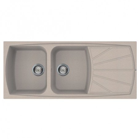 LAVELLO 2 VASCHE AVENA 116X50 CON SCOLATURA REVERS