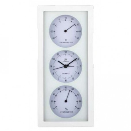 OROLOGIO DA PARETE TERMO IGROMETRO BIANCO