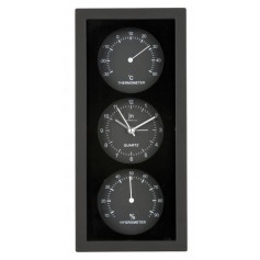 OROLOGIO DA PARETE TERMO IGROMETRO NERO