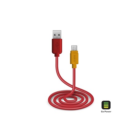 CAVO DATI USB 2.0 A MICRO USB 1,0 COLOR ROSSO