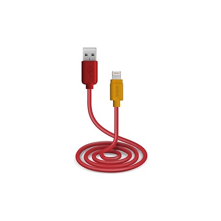 CAVO DATI USB 2.0 A LIGHTNING 1,0MT COLORE ROSSO