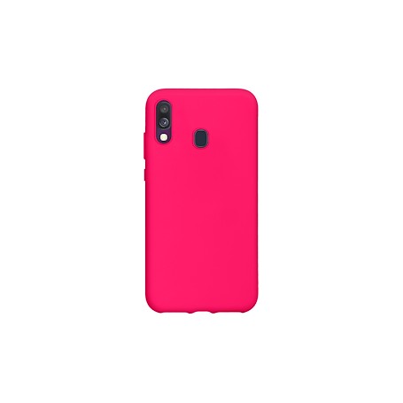 CUSTODIA SILICONE TRASPARENTE GALAXY A40 PINK