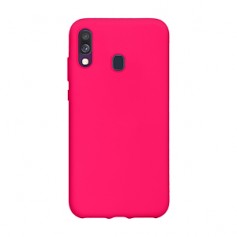CUSTODIA SILICONE TRASPARENTE GALAXY A40 PINK