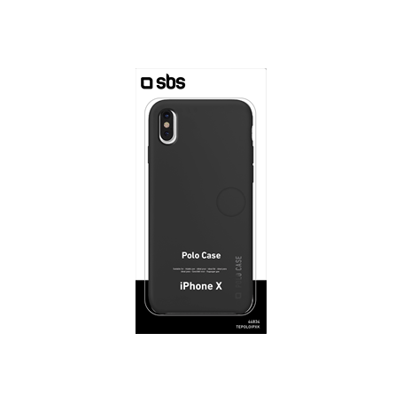 CUSTODIA IN SILICONE PER IPHONE X/XS NERO