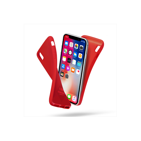 CUSTODIA IN SILICONE PER IPHONE X/XS ROSSO