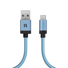 CAVO DATI USB 2.0 A MICRO USB 1,0 COLOR AZZURRO