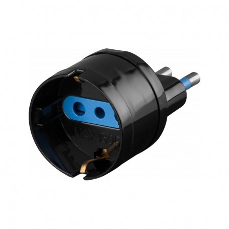 ADATTATORE SPINA 16/A PRESA 10A SHUKO NERA
