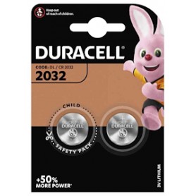 Pila Bottone Cr2032 3v Lithium Duracell 2 Pz