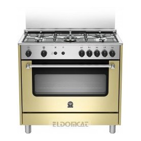 CUCINA A GAS 5 FUOCHI 90X60 FORNO A GAS A+ CREMA