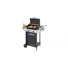 BARBECUE A GAS CON 2 BRUCIATORI INOX
