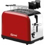 TOSTAPANE 850WATT 2 FETTE ROSSO INOX