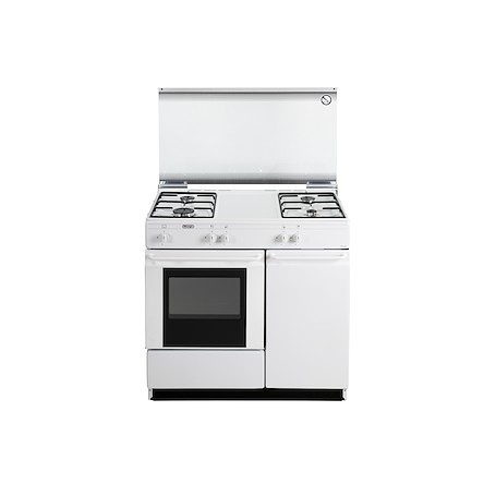 CUCINA A GAS 4 FUOCHI 86X50 BIANCA FORNO GAS+P.B.