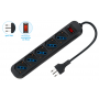 MULTIPRESA ELETTRICA 5 POSTI CON INTERRUTTORE