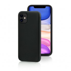 CUSTODIA IN SILICONE NERO PER IPHONE 11