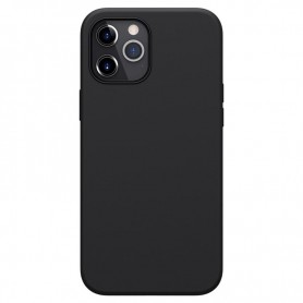 CUSTODIA IN SILICONE NERO PER IPHONE 12 PRO MAX